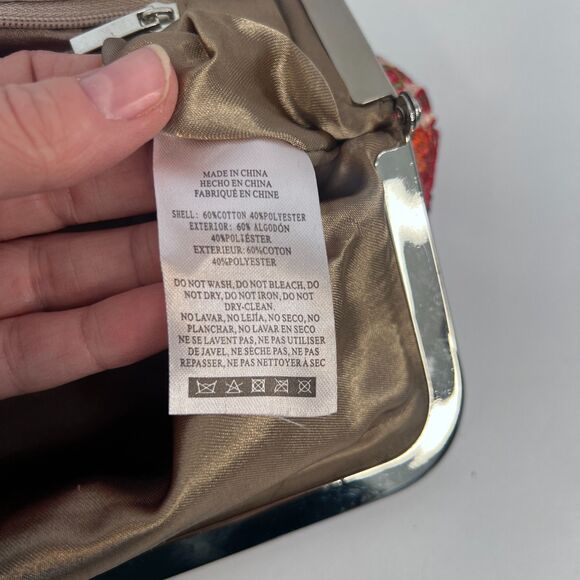 Street Level Abstract Artsy Kiss Clasp Chain Crossbody Bag Purse Boho Bold - Picture 10 of 11